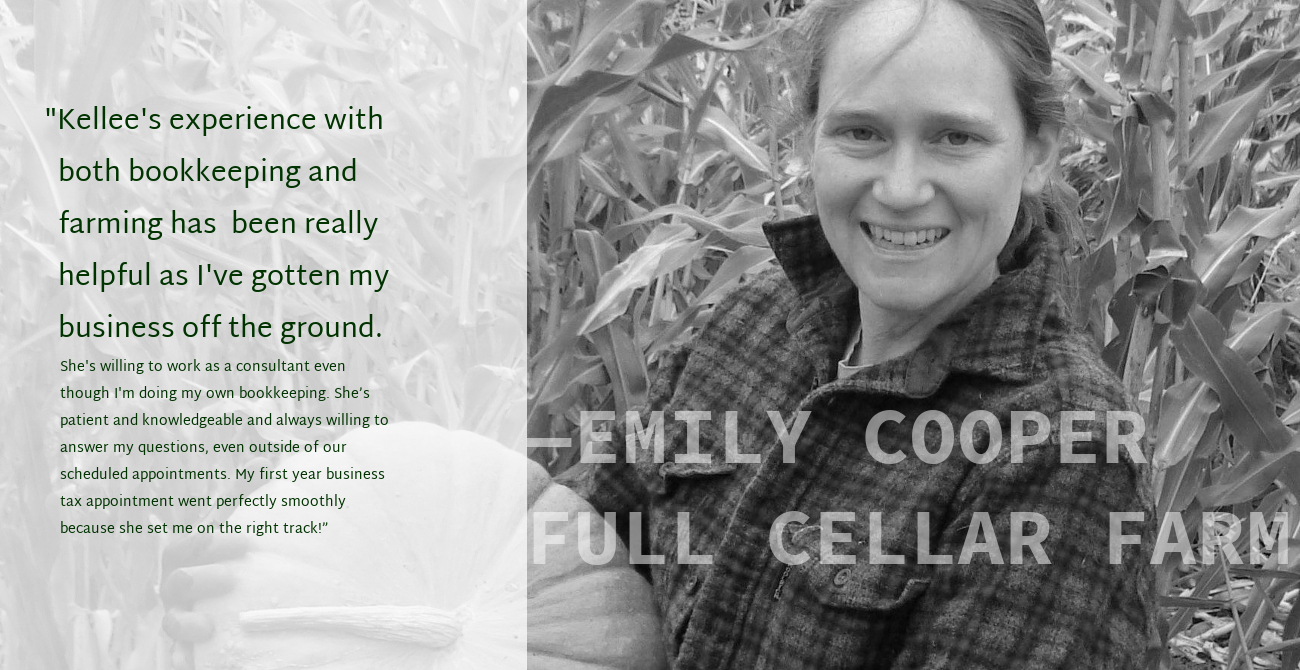Emily Cooper of Full Cellar Farm recommends Kellee Boyer at Blackthorn Bookkeeping